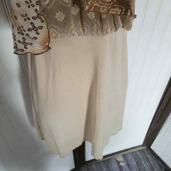 Vintage Brown Formal Boho Prom Dress 90s ombre chiffon hippie junior's t… - Picture 2 of 6